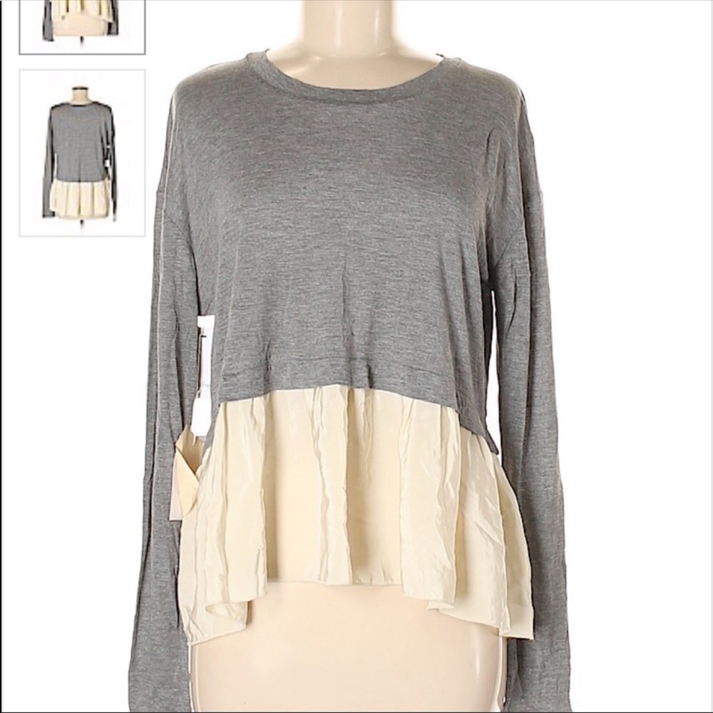 Like new Wilfred top with silk ruffle